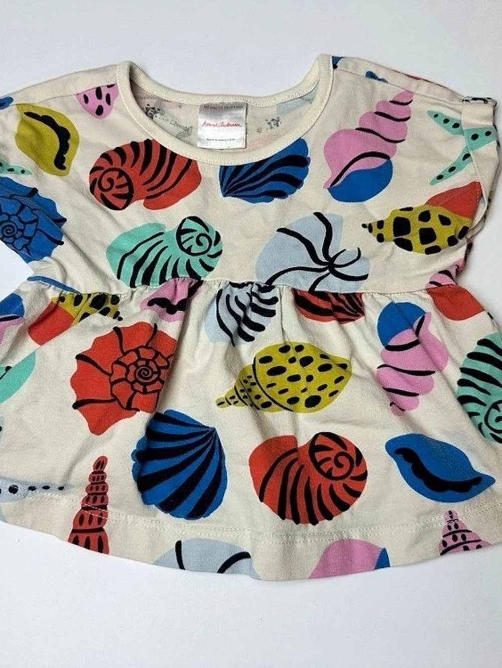 Hanna Andersson 18-24 M Seashell Top Abstract Print Blouse